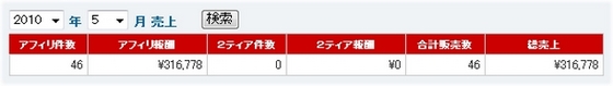 2010年05月のアフィリ報酬